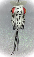 Load image into Gallery viewer, 2.2” White w/ Black Topwater Frog Popper